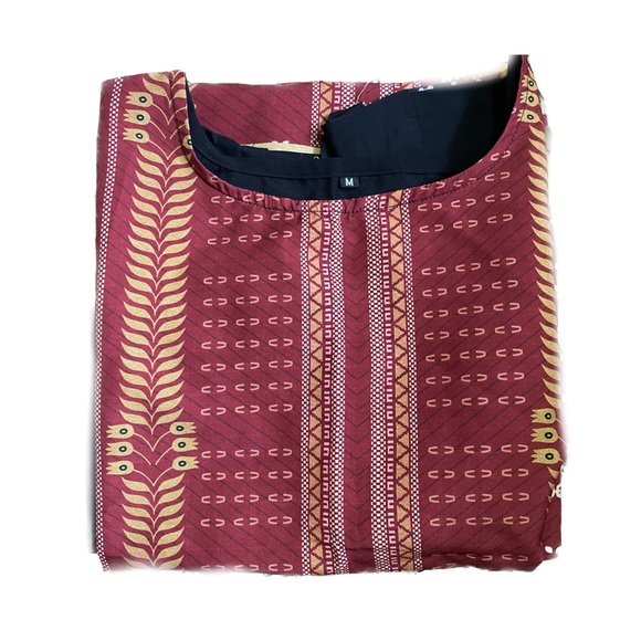 Kurti 🖤Straight Fit Printed Kurta for Women! Dark Red & Black, Size: M (New)❤️ - Picture 4 of 10